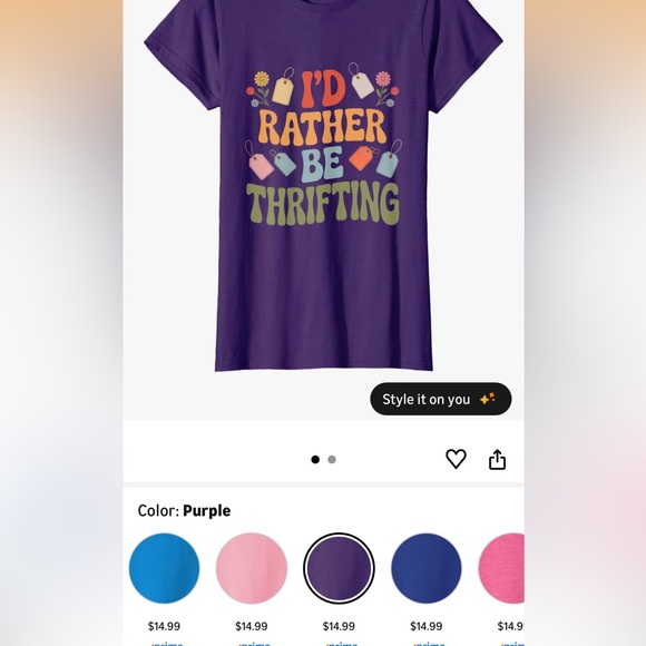 $3 💕5/$15 Women's Casual Graphic Tee - pinkish purple NEW - Picture 2 of 6